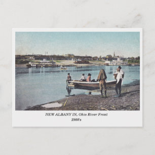 Postal New Albany INDIANA, Ohio River Front, cartão posta