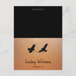 Postal Nome do Convidado Cartão de Mesa Impresso Ravens H