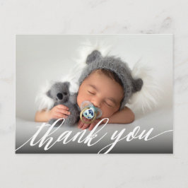 Postal Novo Anúncio de Nascimento do Bebê Obrigado Cartão