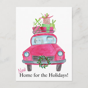 Postal Novo cartão com fotos personalizável Home