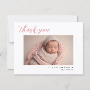 Postal Novo cartão de anúncio de Nascimento do Bebê com f