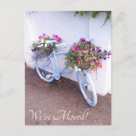 Postal Novo Cartão de Endereço - Bicicleta Floral