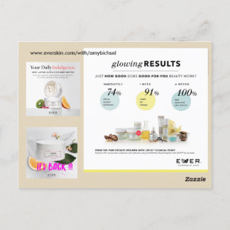 Postal NUNCA cartão de Skincare