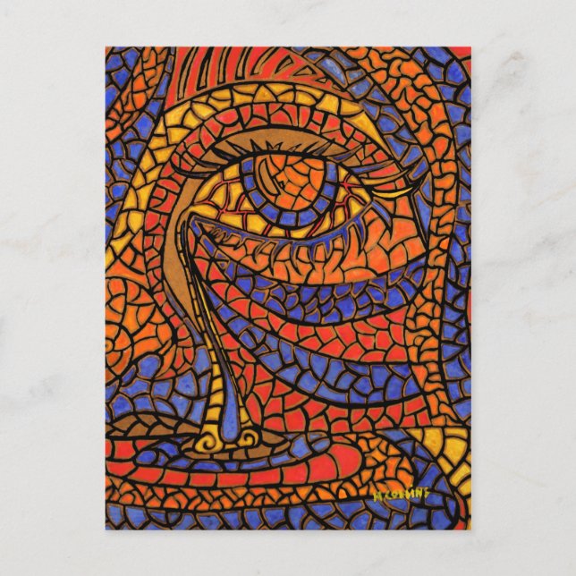 Postal O cartão da arte abstracta do rasgo (Frente)