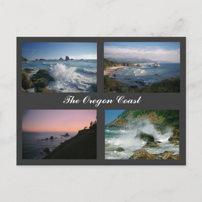 Postal O cartão da costa de Oregon (Frente)