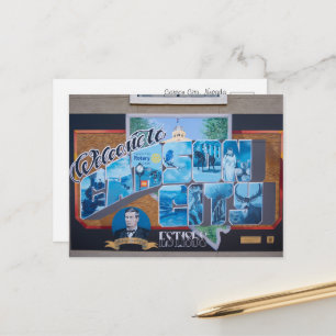 Postal O Cartão de Boas-Vindas para Carson City, Nevada