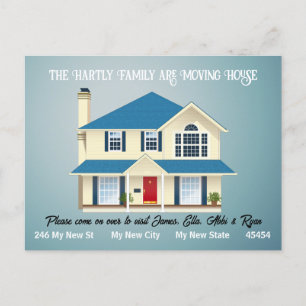 Postal O Cartão de Mudança Personalizado, Simples - Limpo