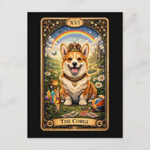 Postal O Cartão de Tarot do Corgi