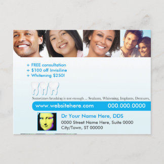 Postal O cartão dental | que escovam às vezes não é