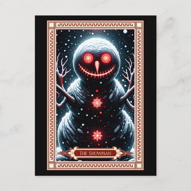 Postal O Cartão Tarot de Snowman (Frente)