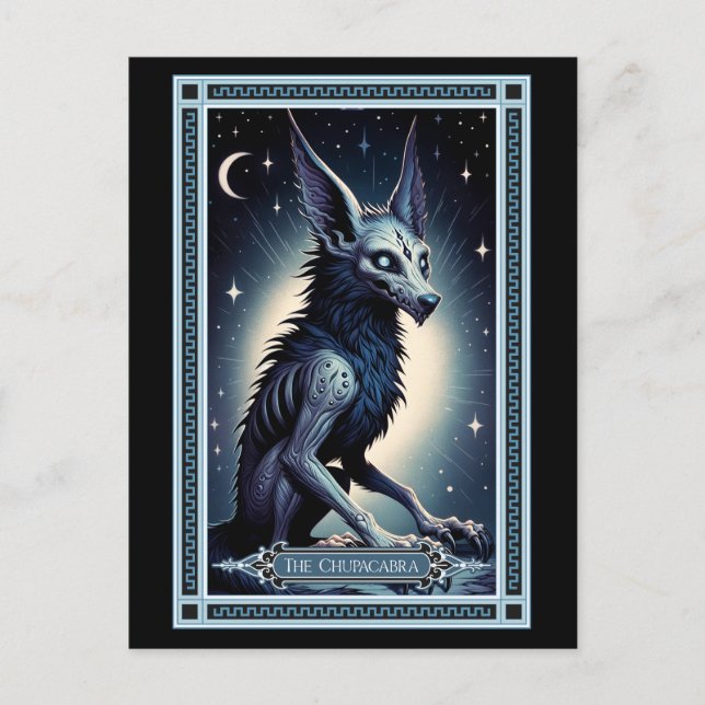 Postal O Cartão Tarot do Chupacabra (Frente)