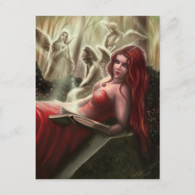 Postal O cartão Weeping dos anjos (Frente)