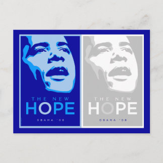 Postal Obama - O Novo Cartão Azul e Branco Esperança