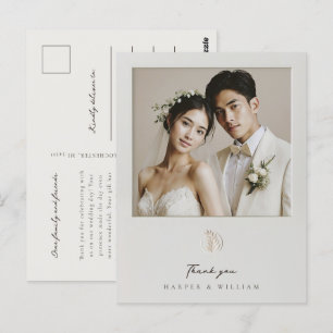 Postal Obrigado com moldura que você fotografou cartão po