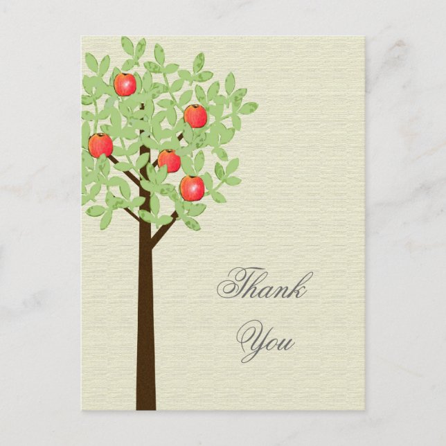 Postal Obrigado de casamento, seu cartão postal. Primaver (Frente)