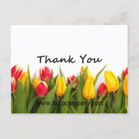 Obrigado Tulips - Cartão Poste Personalizável