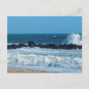 Postal Ocean rocks Beach Cape May Jersey — Cartão post