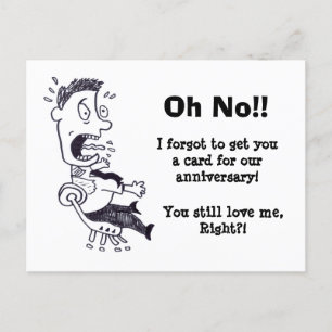 Postal Oh Não, Esqueci-Me Do Nosso Cartão De Aniversário