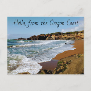 Postal Olá, do cartão de Posto da Costa do Oregon
