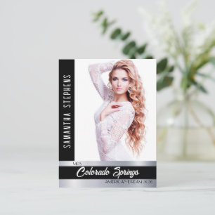 Postal Onyx Shine Promo Cartão com fotos para Pageants