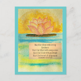 Postal Oração budista de Metta do cartão da meditação