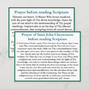 Postal Ortodoxo antes de ler o cartão de script