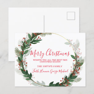 Postal Os Melhores Desejos Esta Época Feliz Cartão de Nat
