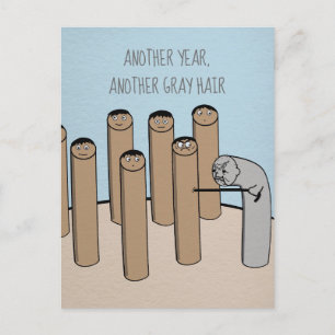 Postal Outro Ano de Cartão de Aniversário Velho Engraç