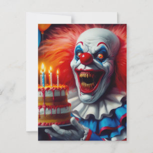 Postal Ouvi dizer que é o seu cartão de palhaço de horror