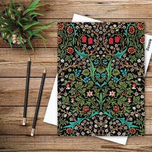Postal Padrão Floral Blackthorn William Morris Cartão Pos