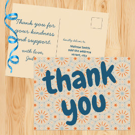 Postal Padrão Inspirado em Fogos de Artifício Cartão Post