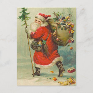 Postal Pai Natal a caminho Cartão Poste