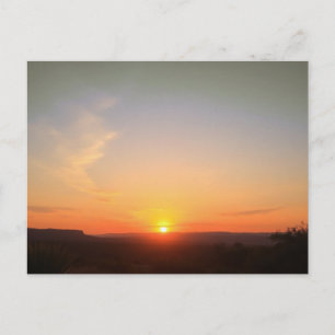 Postal Paisagem de pôr do sol da natureza pacífica cartão