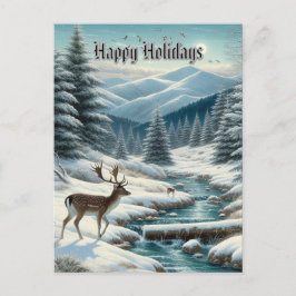 Postal Paisagem Nevada com Cartão de Boas Festas com Vead