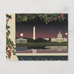 Postal Paisagem urbana do cartão estilo Art Déco em Washi