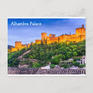 Postal Palácio de Alhambra do cartão