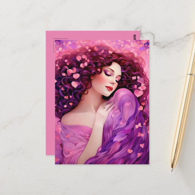 Postal "Para sempre" Cartão de Galentine (Frente/Verso In Situ)