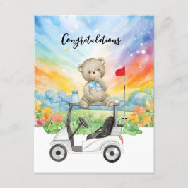 Postal Parabéns de Golfe para Bebê Golfer É Cartão