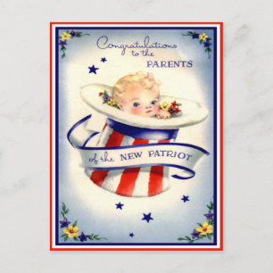 Postal Parabéns pelo cartão do novo bebê