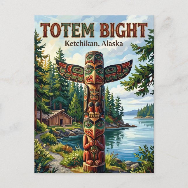 Postal Parque Histórico Estadual Totem Bight Cartão Posta (Frente)
