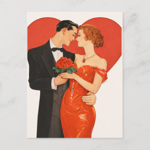 Postal Parte de trás de cartão de São Valentim elegante c