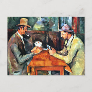 Postal Paul Cezanne art: Os Jogadores de Cartão (dois)