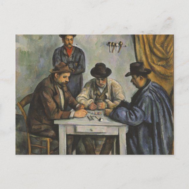Postal Paul Cézanne - Os Jogadores De Cartão (Frente)