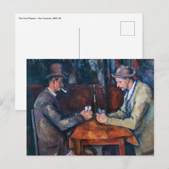 Postal Paul Cezanne - Os Jogadores De Cartão (Frente/Verso)