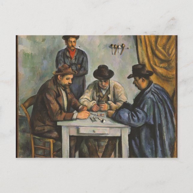 Postal Paul Cezanne - Os Jogadores De Cartão (Frente)