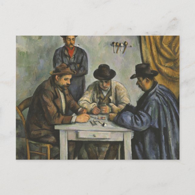 Postal Paul Cezanne - Os Jogadores De Cartão (Frente)