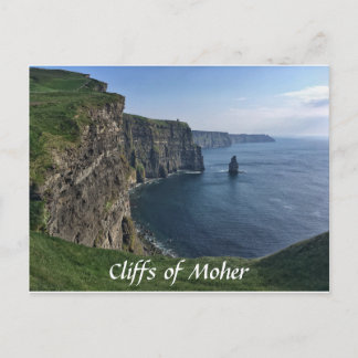 Postal Penhascos de Moher, Ireland, cartão