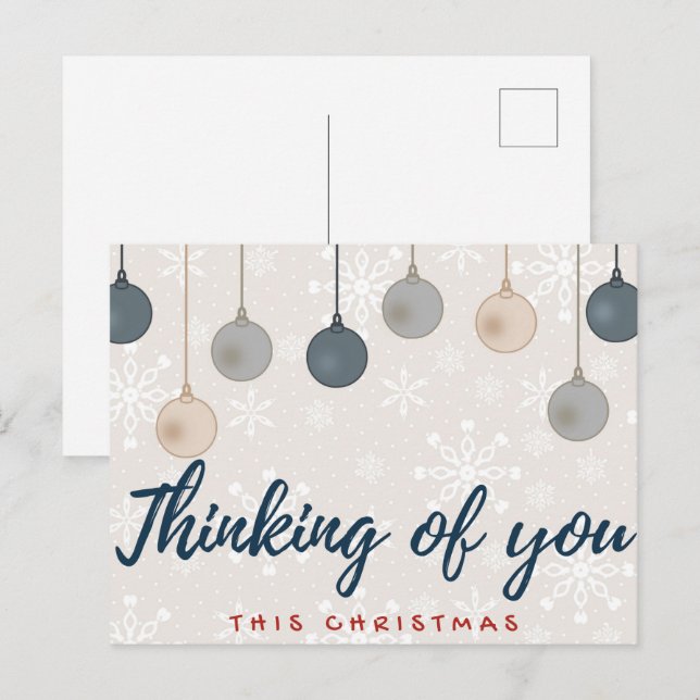 Postal Pensando No Seu Cartão De Natal (Frente/Verso)