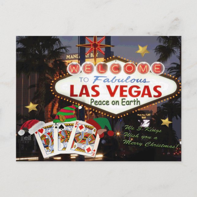 Postal Personalize seu próprio cartão de Natal Las Vegas (Frente)