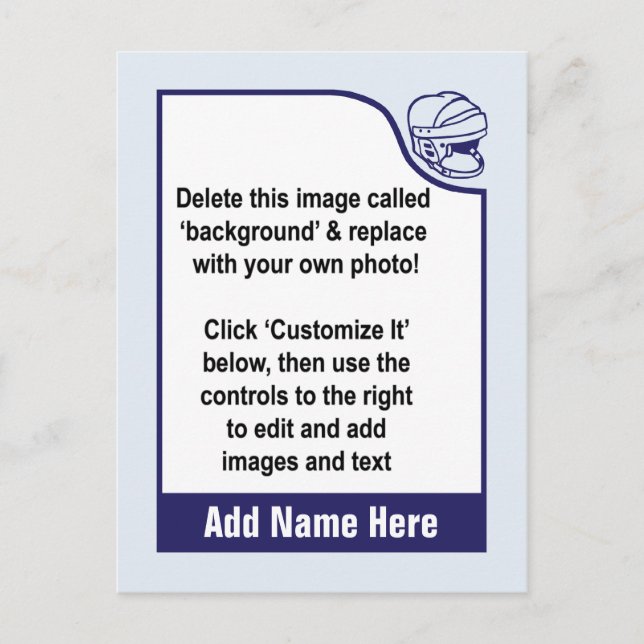 Postal Personalize seu próprio cartão de negociação de hó (Frente)